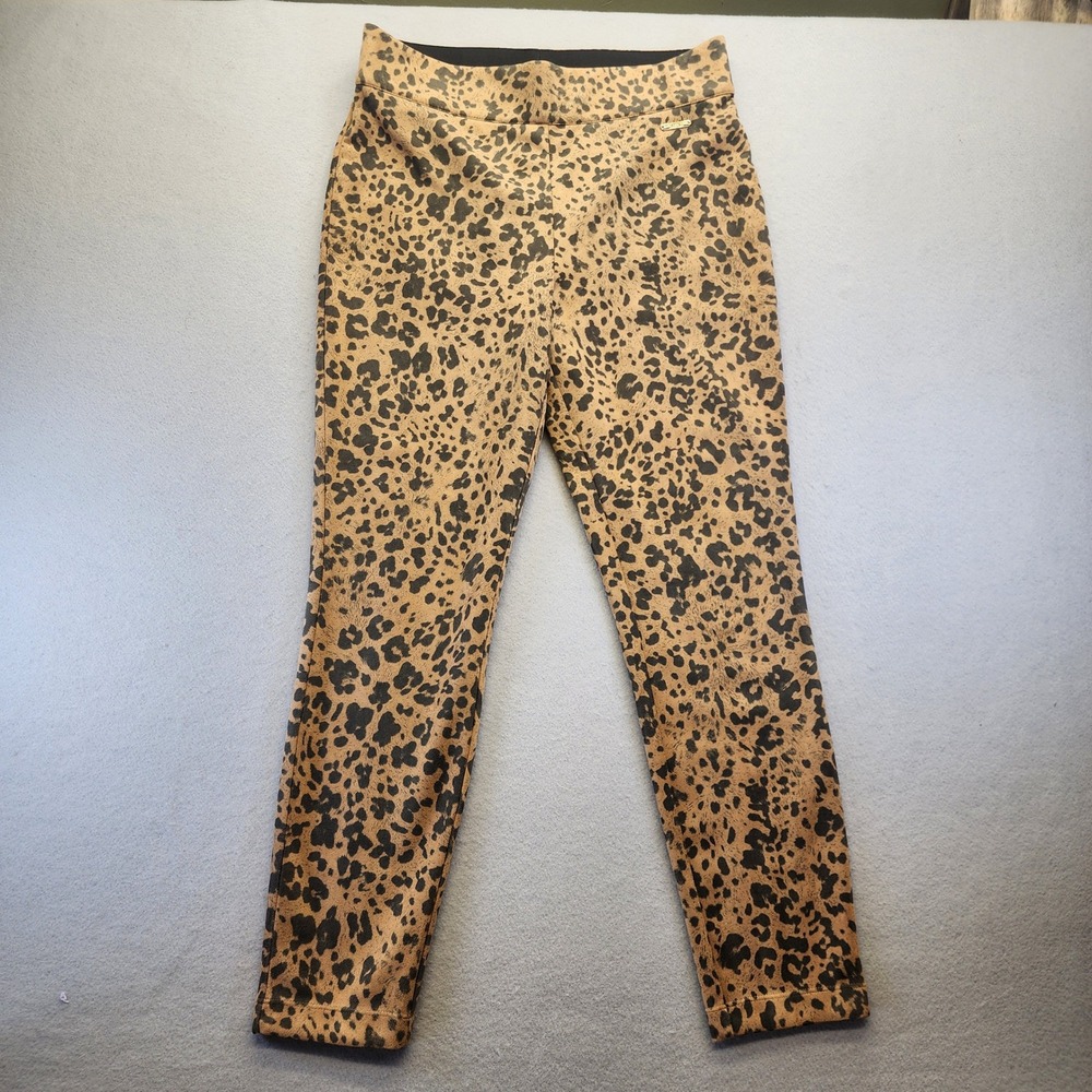 Marc New York Performance Leopard Print Leggings High Waist Animal Print Brown M